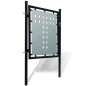 vidaXL Puerta de valla de jardín negra 100x125 cm vidaXL Puerta de valla de jardín negra 100x125 cm
