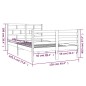 vidaXL Estructura de cama madera maciza marrón miel 120x190 cm vidaXL Estructura de cama madera maciza marrón miel 120x190 cm