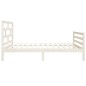 vidaXL Estructura de cama madera maciza blanco individual 90x190 cm