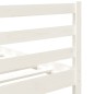vidaXL Estructura de cama madera maciza blanco individual 90x190 cm