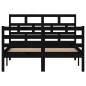 vidaXL Estructura de cama madera maciza de pino negro 120x200 cm vidaXL Estructura de cama madera maciza de pino negro 120x200 cm