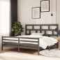 vidaXL Estructura de cama de madera maciza de pino gris 200x200 cm vidaXL Estructura de cama de madera maciza de pino gris 200x200 cm