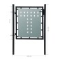 vidaXL Puerta de valla de jardín negra 100x125 cm vidaXL Puerta de valla de jardín negra 100x125 cm