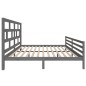 vidaXL Estructura de cama de madera maciza de pino gris 200x200 cm vidaXL Estructura de cama de madera maciza de pino gris 200x200 cm
