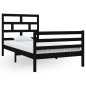 vidaXL Estructura de cama madera maciza de pino negro 100x200 cm vidaXL Estructura de cama madera maciza de pino negro 100x200 cm
