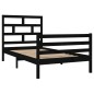 vidaXL Estructura de cama madera maciza de pino negro 100x200 cm vidaXL Estructura de cama madera maciza de pino negro 100x200 cm