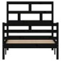 vidaXL Estructura de cama madera maciza de pino negro 100x200 cm vidaXL Estructura de cama madera maciza de pino negro 100x200 cm