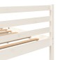 vidaXL Estructura de cama King Size madera maciza blanco 150x200 cm vidaXL Estructura de cama King Size madera maciza blanco 150x200 cm
