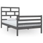 vidaXL Estructura de cama madera maciza de pino gris 100x200 cm vidaXL Estructura de cama madera maciza de pino gris 100x200 cm
