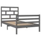 vidaXL Estructura de cama madera maciza de pino gris 100x200 cm vidaXL Estructura de cama madera maciza de pino gris 100x200 cm