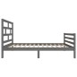vidaXL Estructura de cama madera maciza de pino gris 100x200 cm vidaXL Estructura de cama madera maciza de pino gris 100x200 cm