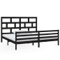 vidaXL Estructura de cama de madera maciza de pino negra 200x200 cm vidaXL Estructura de cama de madera maciza de pino negra 200x200 cm