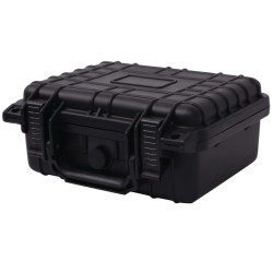 vidaXL Maletín protector de equipo negro 27x24,6x12,4 cm