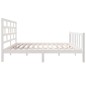 vidaXL Estructura de cama de madera maciza de pino blanco 135x190 cm