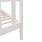 vidaXL Estructura de cama de madera maciza de pino blanco 135x190 cm