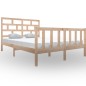 vidaXL Estructura de cama madera maciza de pino 150x200 cm vidaXL Estructura de cama madera maciza de pino 150x200 cm