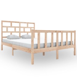 vidaXL Estructura de cama de madera maciza de pino 160x200 cm