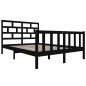 vidaXL Estructura de cama madera maciza de pino negro 120x200 cm