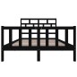 vidaXL Estructura de cama madera maciza de pino negro 120x200 cm