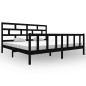 vidaXL Estructura de cama de madera maciza de pino negro 200x200 cm vidaXL Estructura de cama de madera maciza de pino negro 200x200 cm