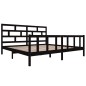 vidaXL Estructura de cama de madera maciza de pino negro 200x200 cm vidaXL Estructura de cama de madera maciza de pino negro 200x200 cm