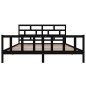 vidaXL Estructura de cama de madera maciza de pino negro 200x200 cm vidaXL Estructura de cama de madera maciza de pino negro 200x200 cm