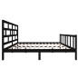 vidaXL Estructura de cama de madera maciza de pino negro 200x200 cm vidaXL Estructura de cama de madera maciza de pino negro 200x200 cm