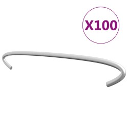 vidaXL Ganchos de gaviones 100 unidades acero galvanizado 20 cm