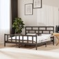 vidaXL Estructura de cama de madera maciza de pino gris 200x200 cm vidaXL Estructura de cama de madera maciza de pino gris 200x200 cm