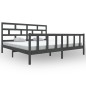 vidaXL Estructura de cama de madera maciza de pino gris 200x200 cm vidaXL Estructura de cama de madera maciza de pino gris 200x200 cm