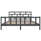 vidaXL Estructura de cama de madera maciza de pino gris 200x200 cm vidaXL Estructura de cama de madera maciza de pino gris 200x200 cm