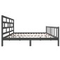 vidaXL Estructura de cama de madera maciza de pino gris 200x200 cm vidaXL Estructura de cama de madera maciza de pino gris 200x200 cm