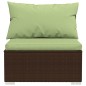 vidaXL Set muebles de jardín 4 piezas y cojines ratán sintético marrón vidaXL Set muebles de jardín 4 piezas y cojines ratán sintético marrón