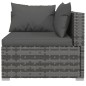 vidaXL Set de sofás de jardín 4 piezas y cojines ratán sintético gris vidaXL Set de sofás de jardín 4 piezas y cojines ratán sintético gris