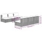 vidaXL Set de sofás de jardín 7 piezas y cojines ratán sintético gris