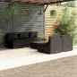 vidaXL Set sofás de jardín 6 piezas y cojines ratán sintético negro vidaXL Set sofás de jardín 6 piezas y cojines ratán sintético negro