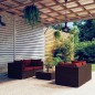 vidaXL Set muebles de jardín 5 piezas y cojines ratán sintético marrón vidaXL Set muebles de jardín 5 piezas y cojines ratán sintético marrón