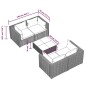 vidaXL Set muebles de jardín 5 piezas y cojines ratán sintético marrón vidaXL Set muebles de jardín 5 piezas y cojines ratán sintético marrón