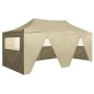 vidaXL Carpa plegable profesional con 4 paredes acero color crema 3x6m vidaXL Carpa plegable profesional con 4 paredes acero color crema 3x6m