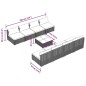 vidaXL Set muebles de jardín 9 piezas y cojines ratán sintético marrón vidaXL Set muebles de jardín 9 piezas y cojines ratán sintético marrón
