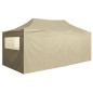vidaXL Carpa plegable profesional con 4 paredes acero color crema 3x6m vidaXL Carpa plegable profesional con 4 paredes acero color crema 3x6m