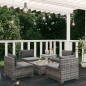 vidaXL Set de sofás de jardín 5 piezas y cojines ratán sintético gris vidaXL Set de sofás de jardín 5 piezas y cojines ratán sintético gris