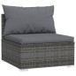 vidaXL Set de sofás de jardín 5 piezas y cojines ratán sintético gris vidaXL Set de sofás de jardín 5 piezas y cojines ratán sintético gris