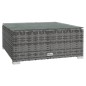 vidaXL Set de sofás de jardín 5 piezas y cojines ratán sintético gris vidaXL Set de sofás de jardín 5 piezas y cojines ratán sintético gris