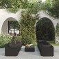 vidaXL Set de muebles de jardín 9 pzas y cojines ratán sintético negro vidaXL Set de muebles de jardín 9 pzas y cojines ratán sintético negro