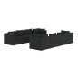 vidaXL Set de muebles de jardín 9 pzas y cojines ratán sintético negro vidaXL Set de muebles de jardín 9 pzas y cojines ratán sintético negro