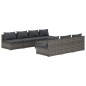 vidaXL Set de sofás de jardín 8 piezas y cojines ratán sintético gris vidaXL Set de sofás de jardín 8 piezas y cojines ratán sintético gris