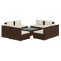 vidaXL Set muebles de jardín 9 piezas y cojines ratán sintético marrón vidaXL Set muebles de jardín 9 piezas y cojines ratán sintético marrón