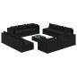 vidaXL Set muebles de jardín 13 pzas y cojines ratán sintético negro
