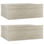 vidaXL Mesitas de noche flotantes 2 uds contrachapada roble 40x30x15cm vidaXL Mesitas de noche flotantes 2 uds contrachapada roble 40x30x15cm